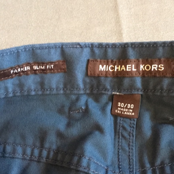 Micheal Kors Denim Blue Parker Slim Fit Pants 30 - Picture 7 of 8
